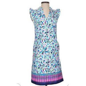 Aryeh Anthropologie Dress XS  Stretch Slip On Shift Tropical  Floral Pockets